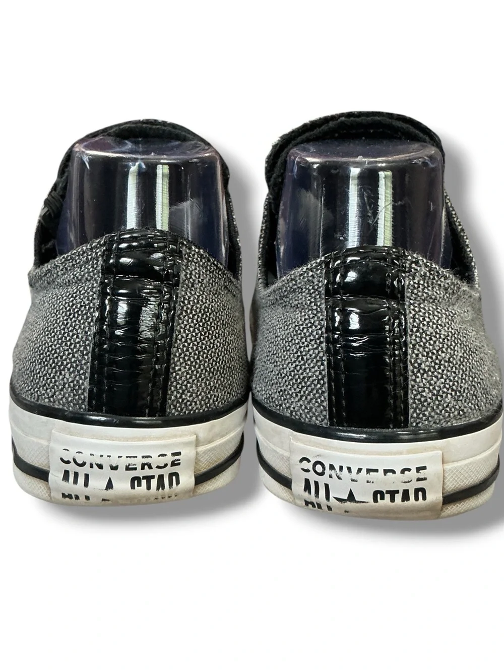 Converse Gray and Black Low-Top Canvas Sneakers - Picture 4 of 12